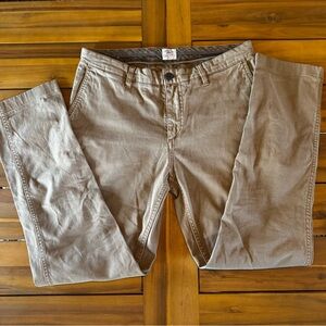 Faherty Pants Mens 31x29* Beige Slim Straight Canvas Chino 5 Casual Stretch